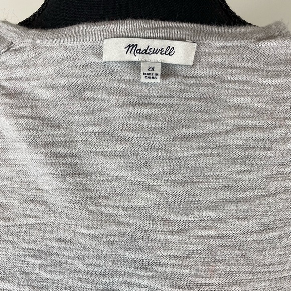 Madewell | Women’s Light Gray Cardigan Sweater | 2X - Picture 6 of 7
